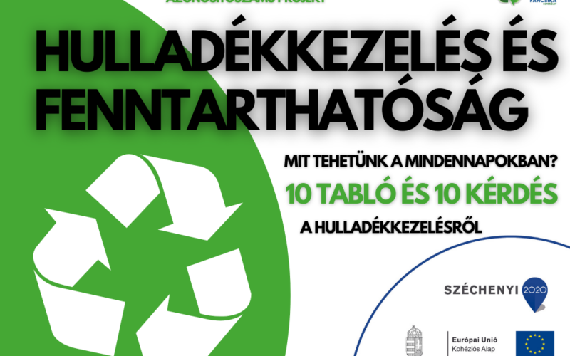 HULLADÉKKEZELÉS ÉS FENNTARTHATÓSÁG